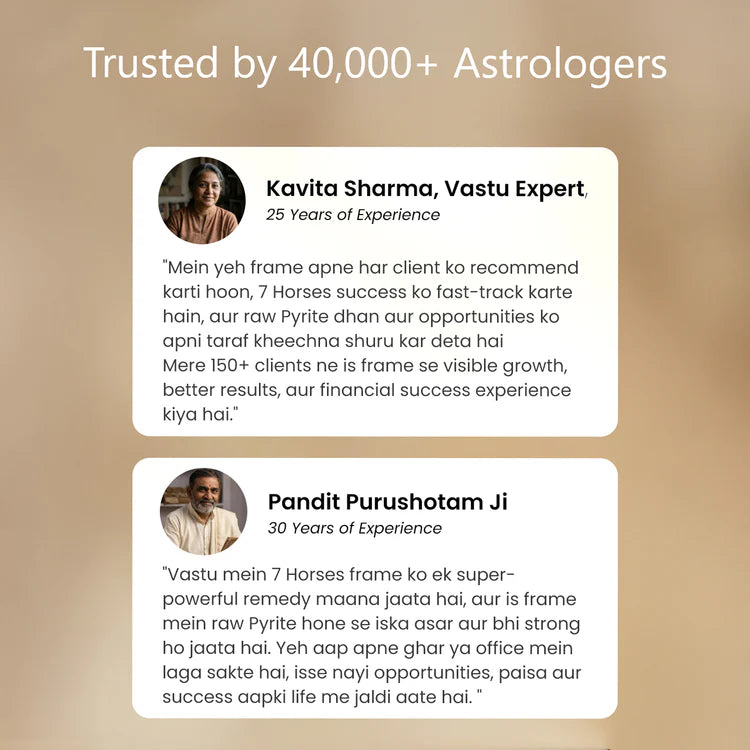 7 Horses on Raw Pyrite Frame